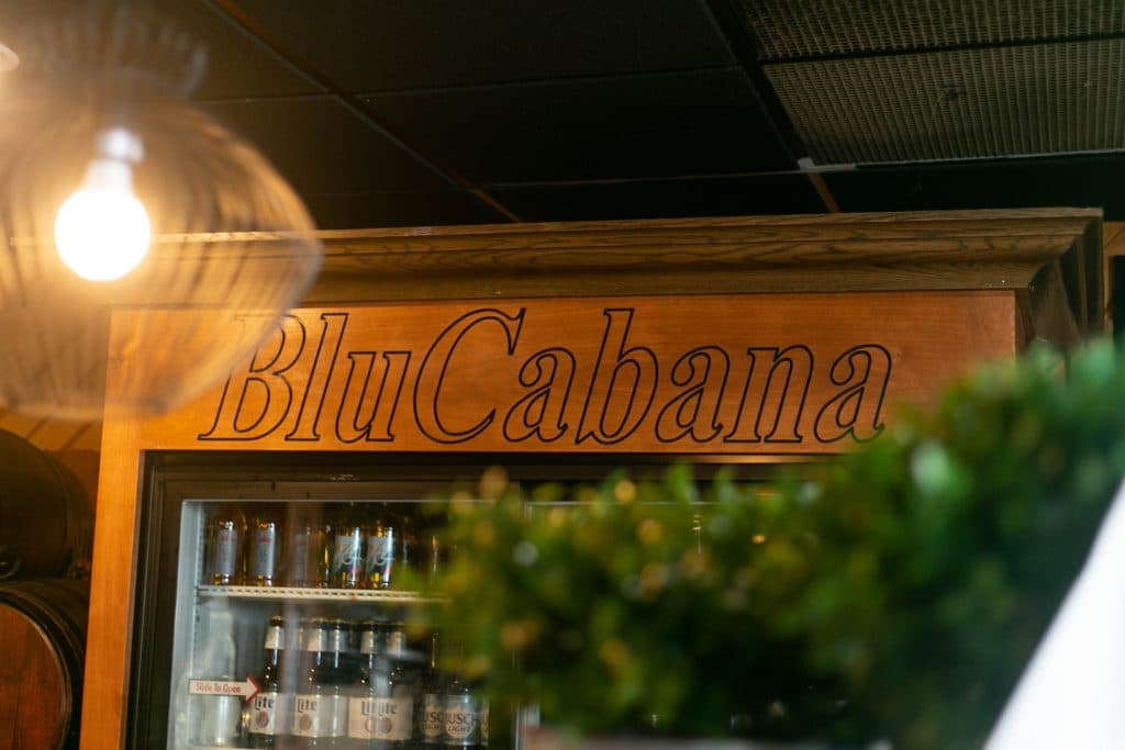 BluCabana Tiki Bar signage
