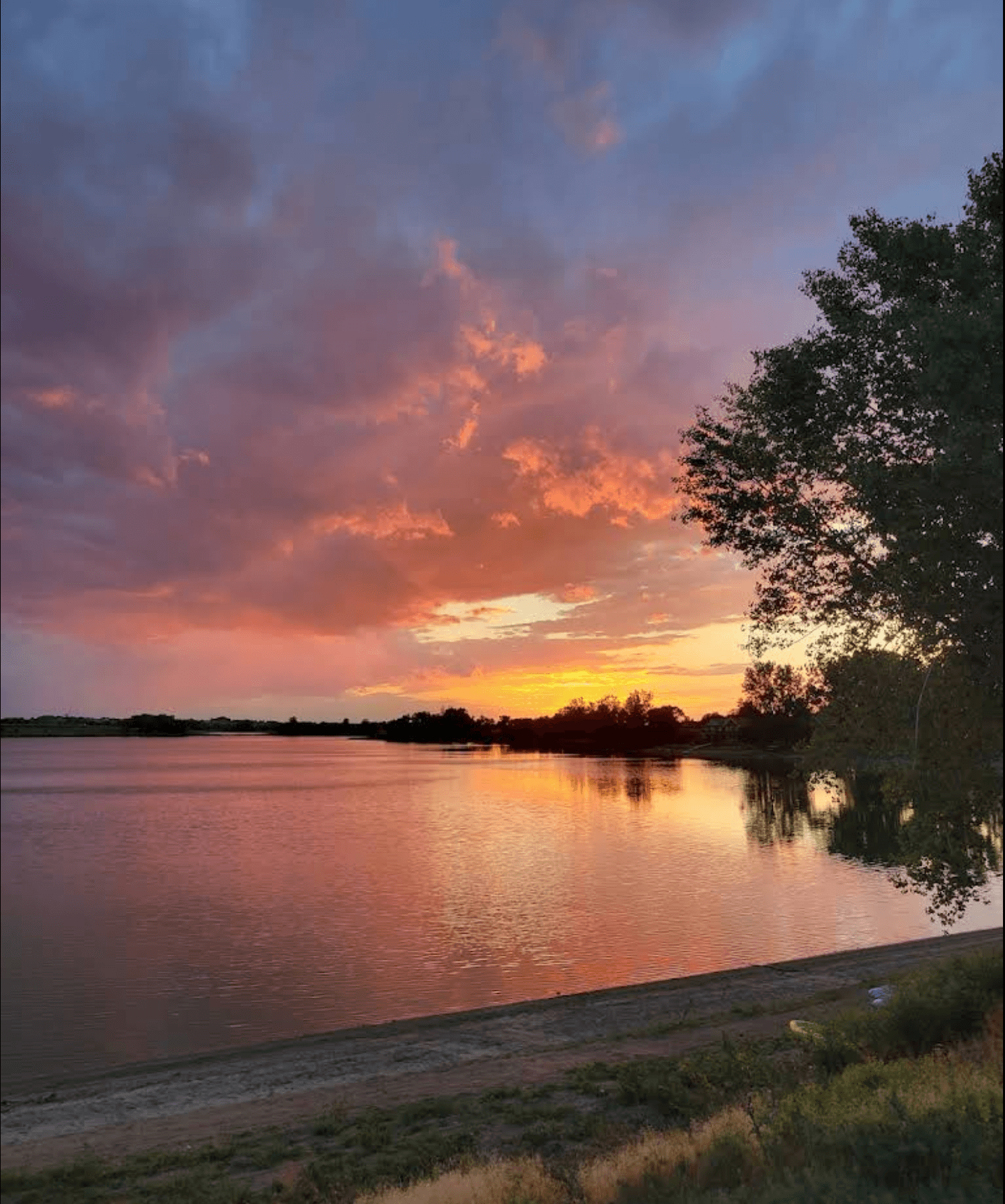 Sunset over Long Lake